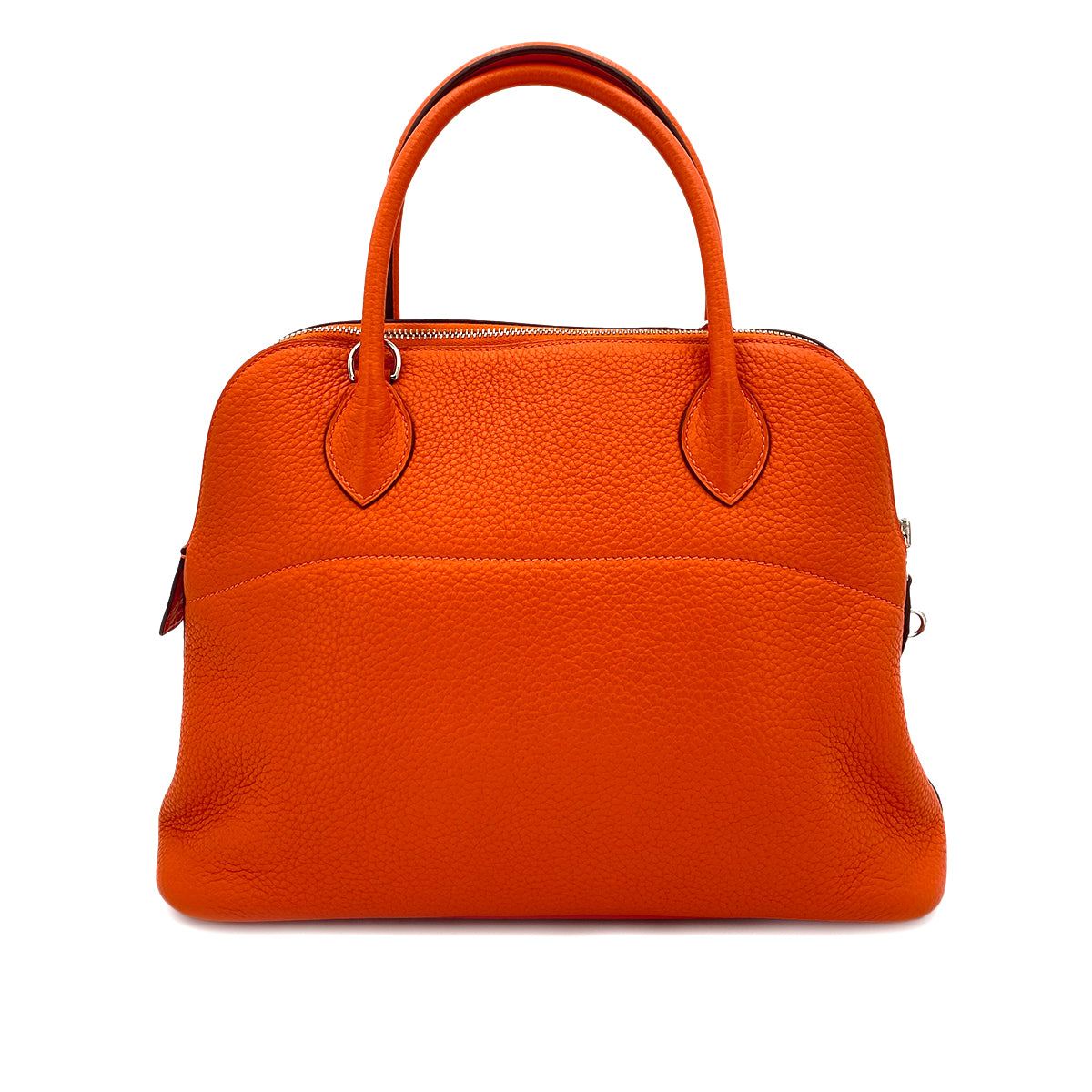 HERMES BOLIDE 31 FEU ORANGE TAURILLON CLEMENCE HAND SHOULDER BAG ▢R 90247386
