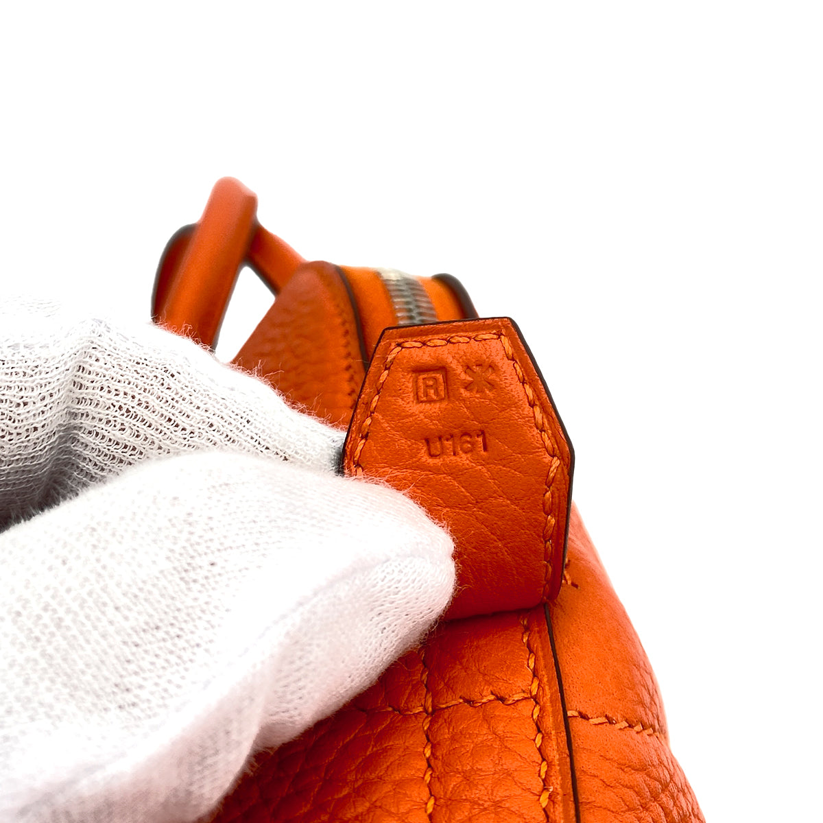 HERMES BOLIDE 31 FEU ORANGE TAURILLON CLEMENCE HAND SHOULDER BAG ▢R 90247386