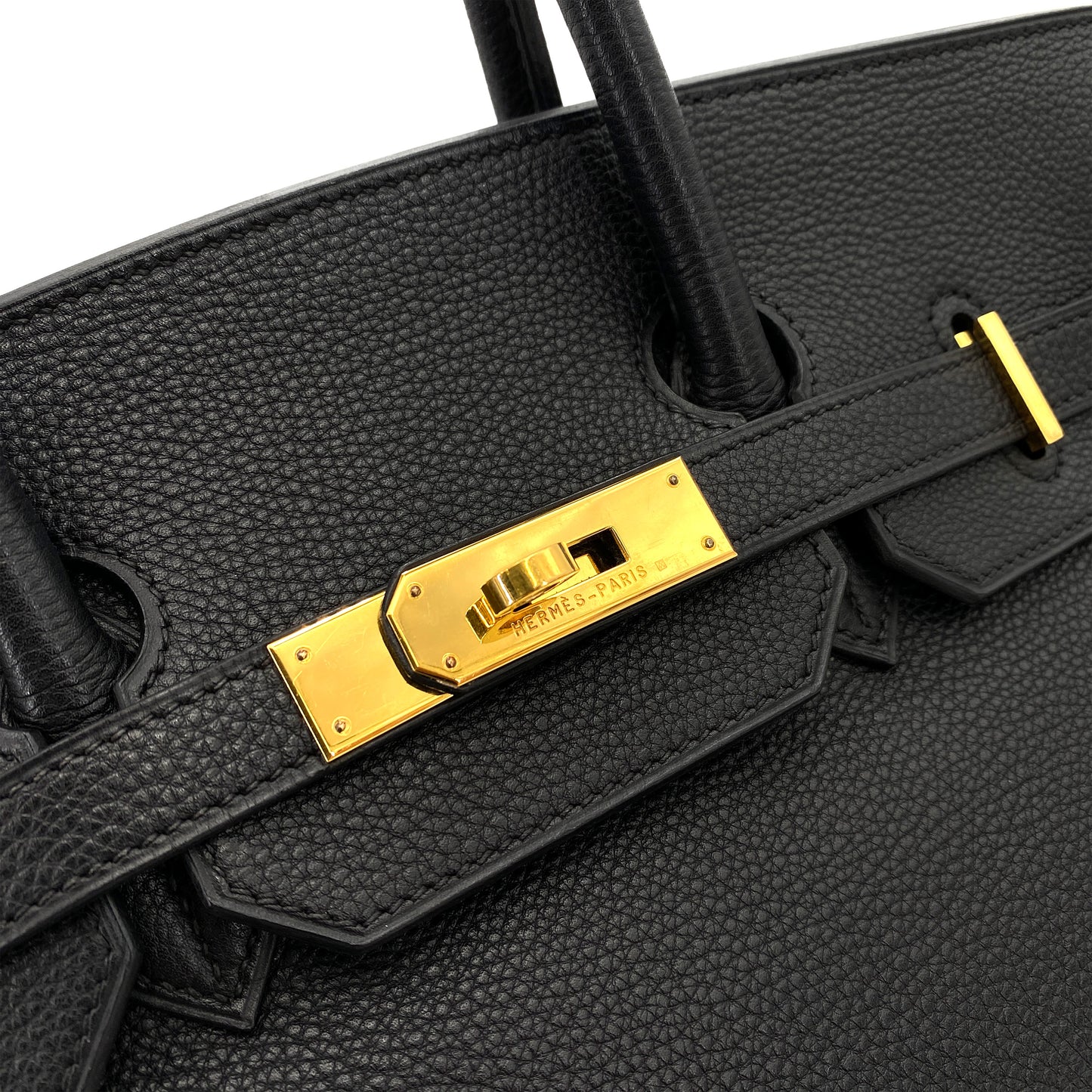 HERMES BIRKIN 35 BLACK TOGO HAND BAG □F 90247388