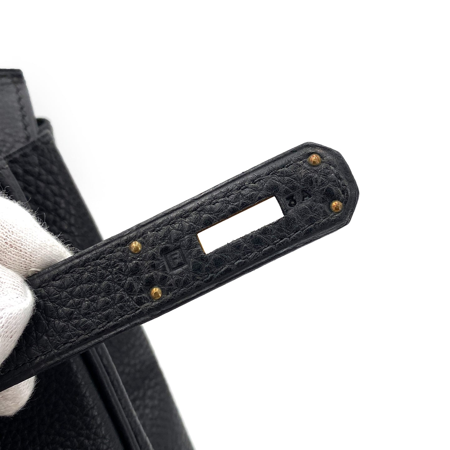 HERMES BIRKIN 35 BLACK TOGO HAND BAG □F 90247388