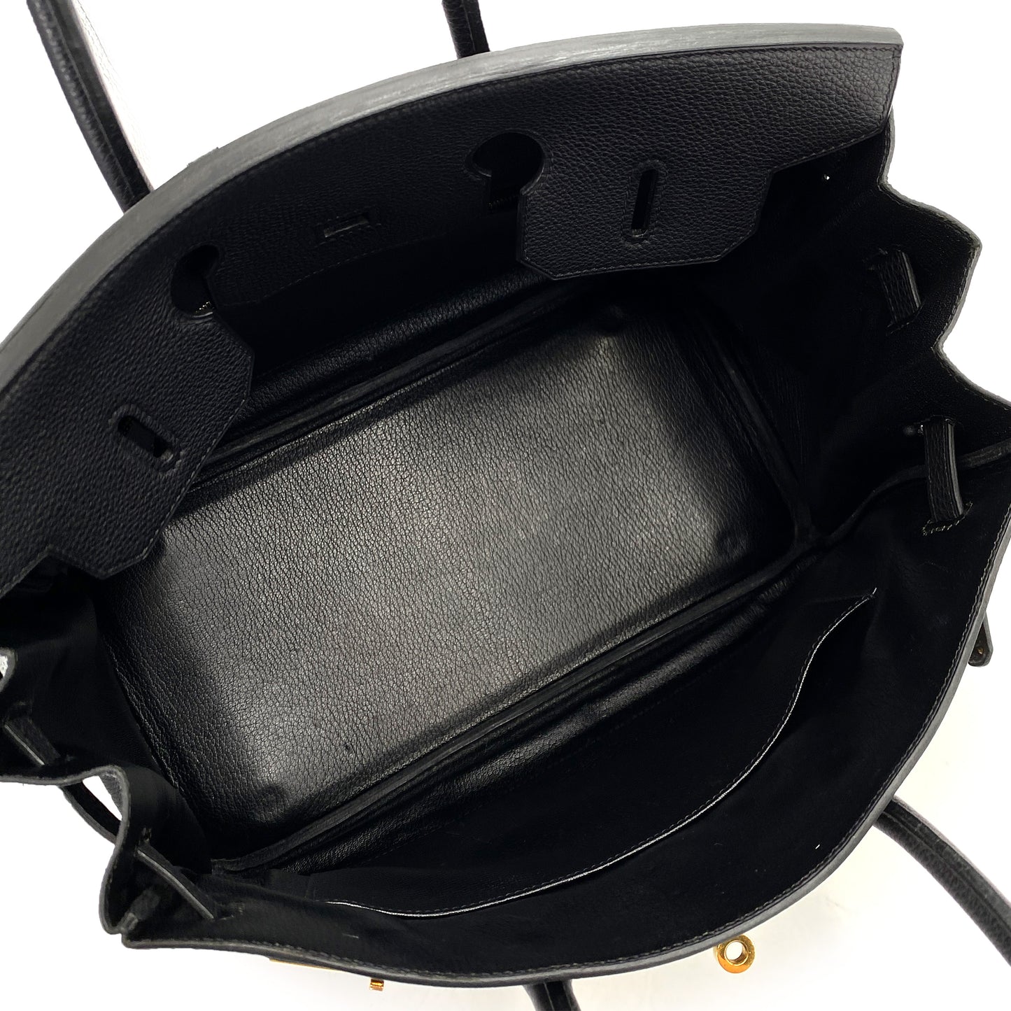 HERMES BIRKIN 35 BLACK TOGO HAND BAG □F 90247388