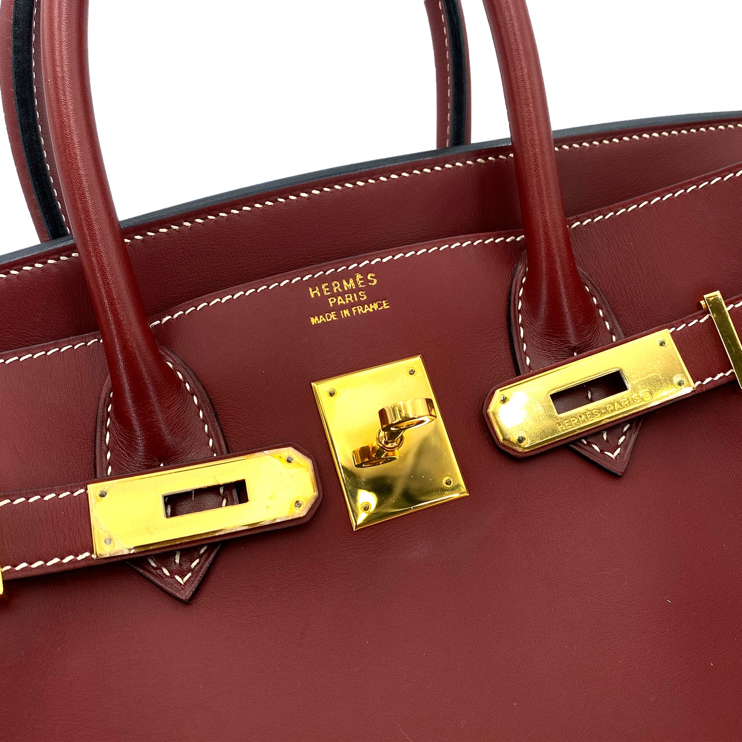 HERMES BIRKIN 30 ROUGE H CHAMONIX HAND BAG □E GHW 90247389