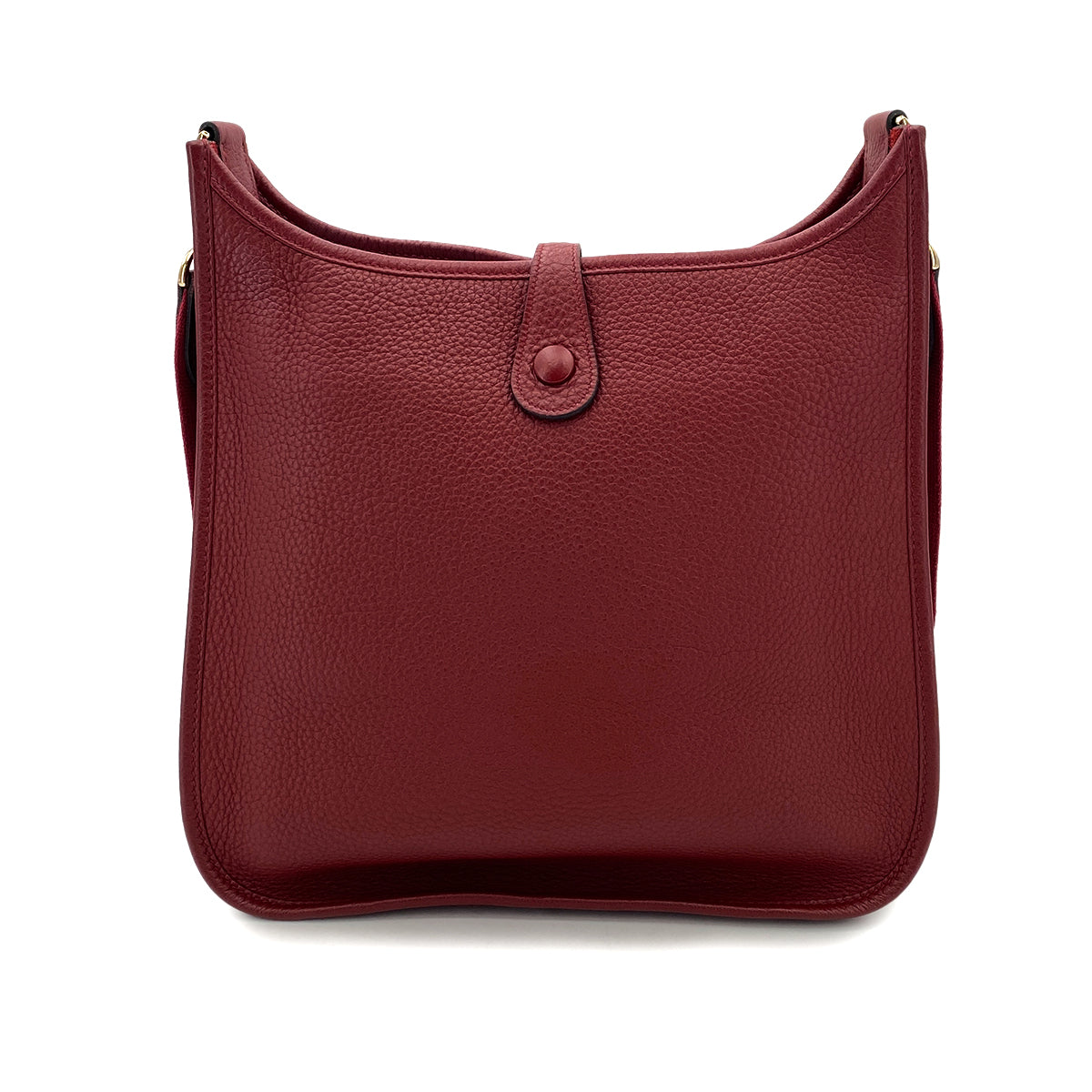 HERMES EVELYNE PM ROUGE GARANCE TAURILLON CLEMENCE SHOULDER BAG □L 90247391