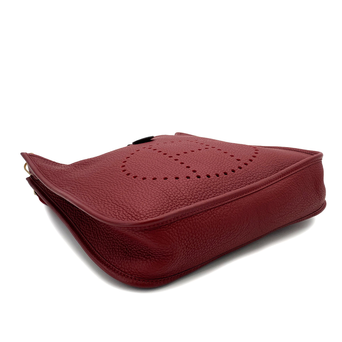HERMES EVELYNE PM ROUGE GARANCE TAURILLON CLEMENCE SHOULDER BAG □L 90247391