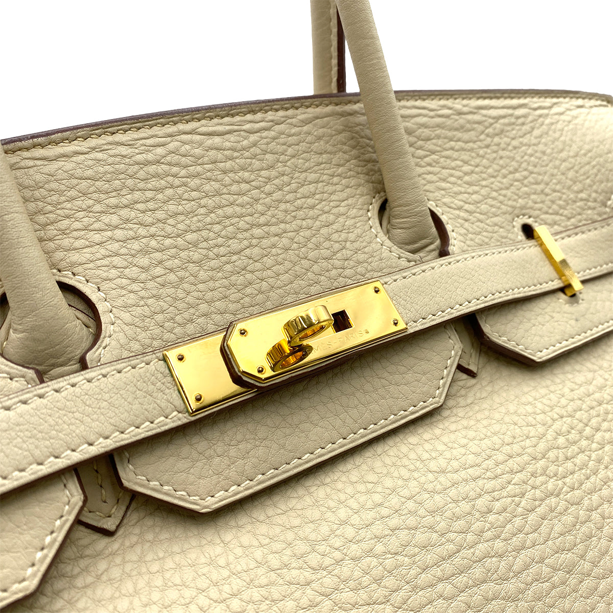 HERMES BIRKIN 35 PARCHEMIN TAURILLON CLEMENCE HAND BAG □L GHW 90247393