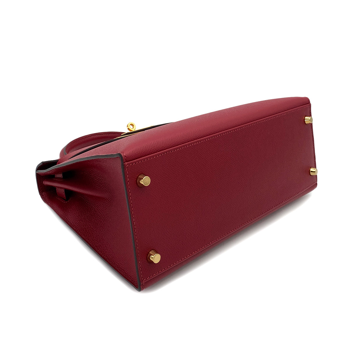 HERMES KELLY 28 SELLIER ROUGE GRENADE EPSOM HAND SHOULDER BAG X 90247394