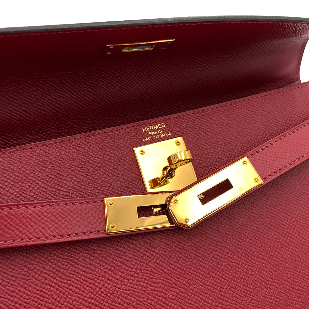 HERMES KELLY 28 SELLIER ROUGE GRENADE EPSOM HAND SHOULDER BAG X 90247394