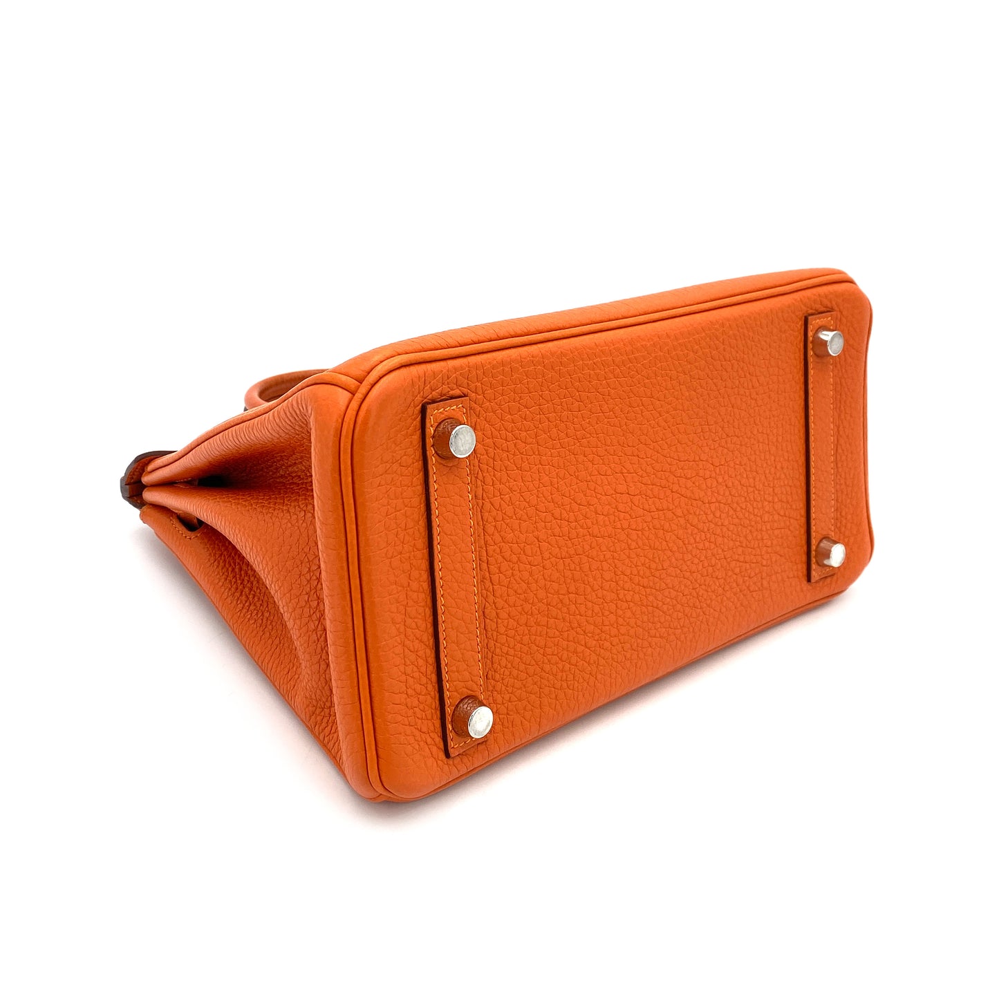 HERMES BIRKIN 25 ORANGE TOGO HAND BAG □P SHW 90247395