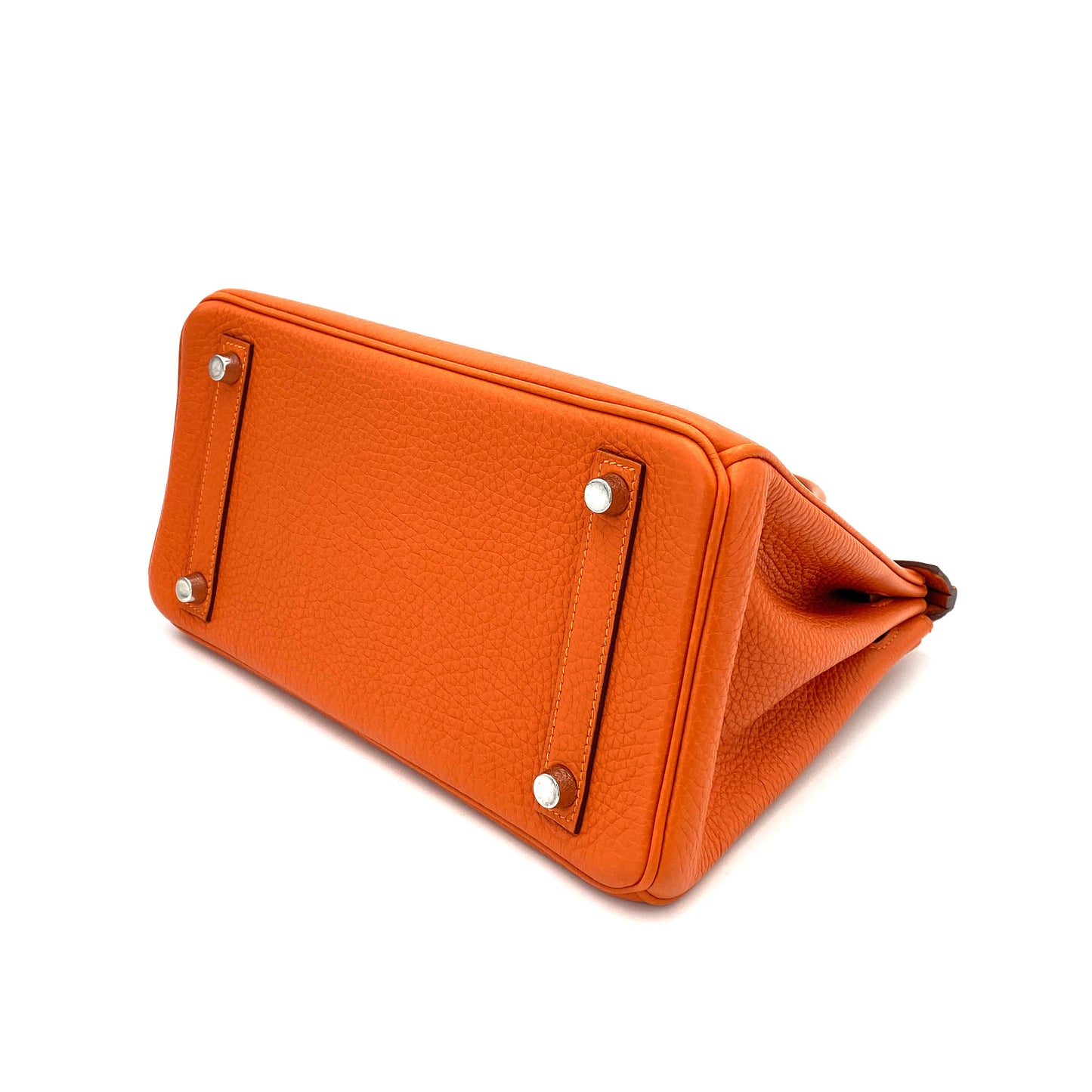 HERMES BIRKIN 25 ORANGE TOGO HAND BAG □P SHW 90247395