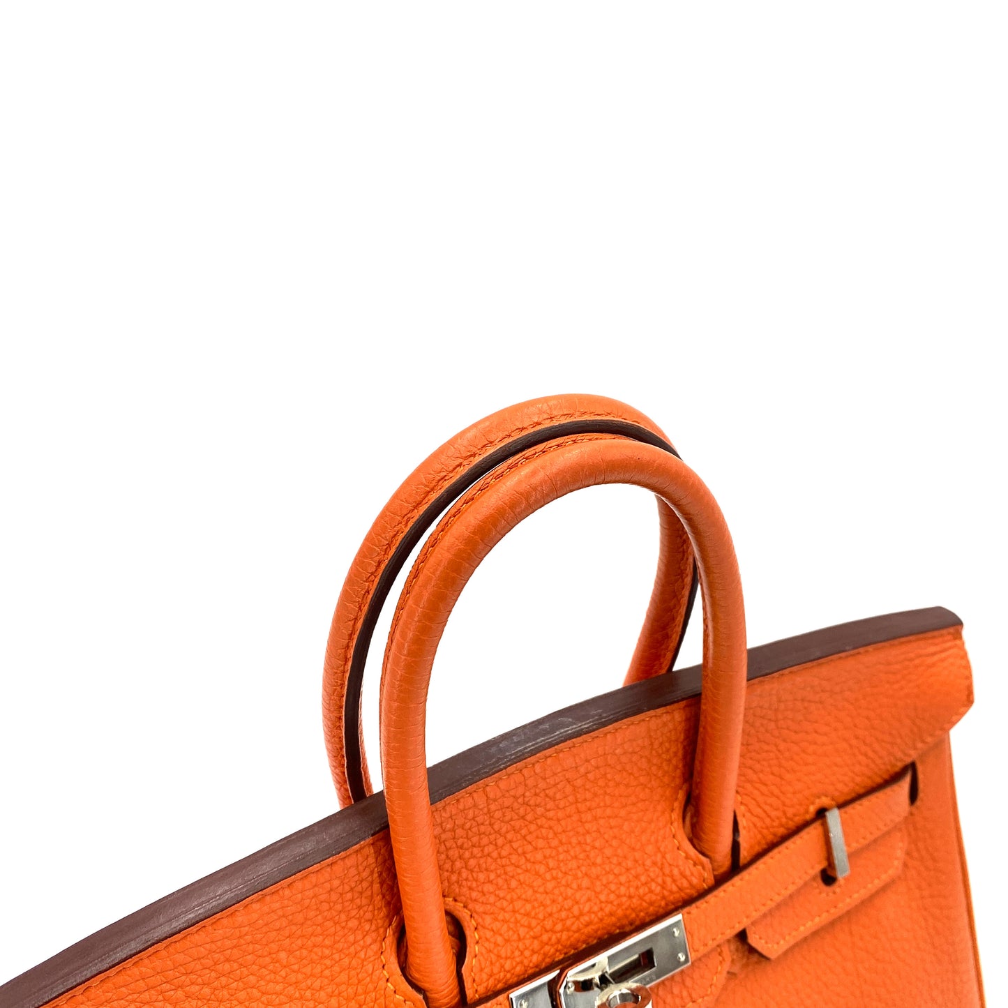 HERMES BIRKIN 25 ORANGE TOGO HAND BAG □P SHW 90247395