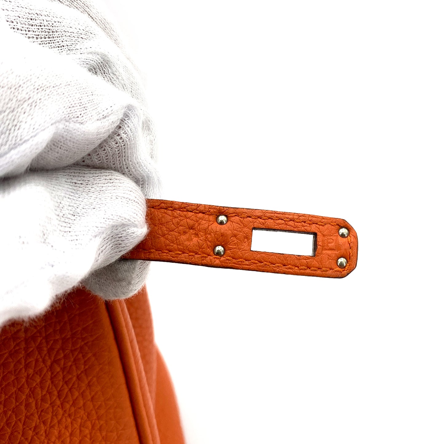 HERMES BIRKIN 25 ORANGE TOGO HAND BAG □P SHW 90247395