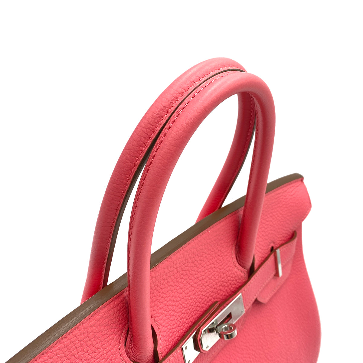 HERMES BIRKIN 30 ROSE LIPSTICK TOGO HAND BAG □Q SHW 90247396