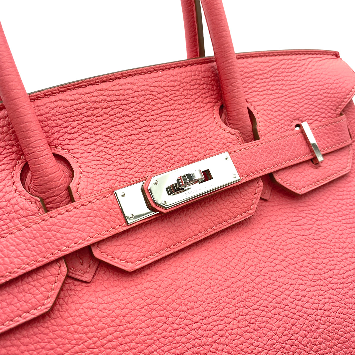 HERMES BIRKIN 30 ROSE LIPSTICK TOGO HAND BAG □Q SHW 90247396