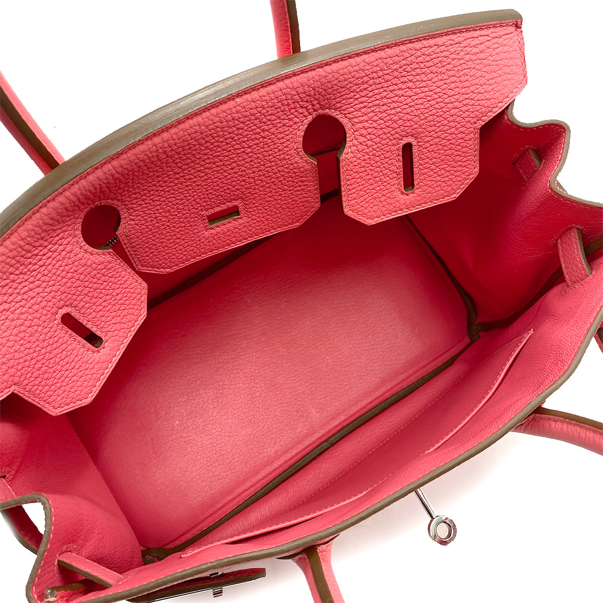 HERMES BIRKIN 30 ROSE LIPSTICK TOGO HAND BAG □Q SHW 90247396