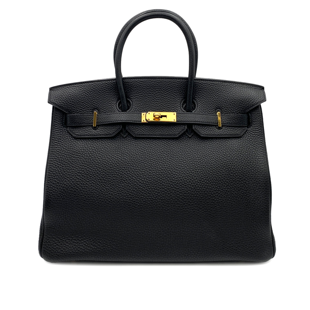 HERMES BIRKIN 35 BLACK TOGO HAND BAG □J 90247397