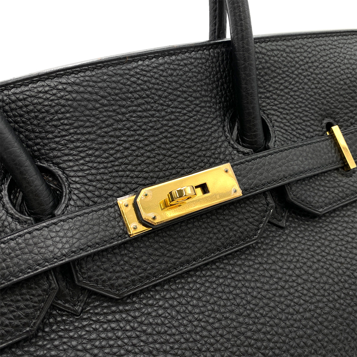 HERMES BIRKIN 35 BLACK TOGO HAND BAG □J 90247397