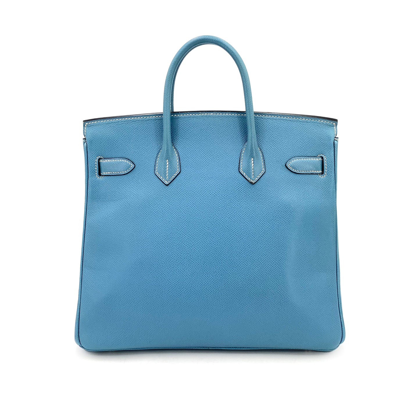 HERMES HAUT A COURROIES 28 BLUE JEAN EPSOM HAND BAG ▢J SHW 90247398