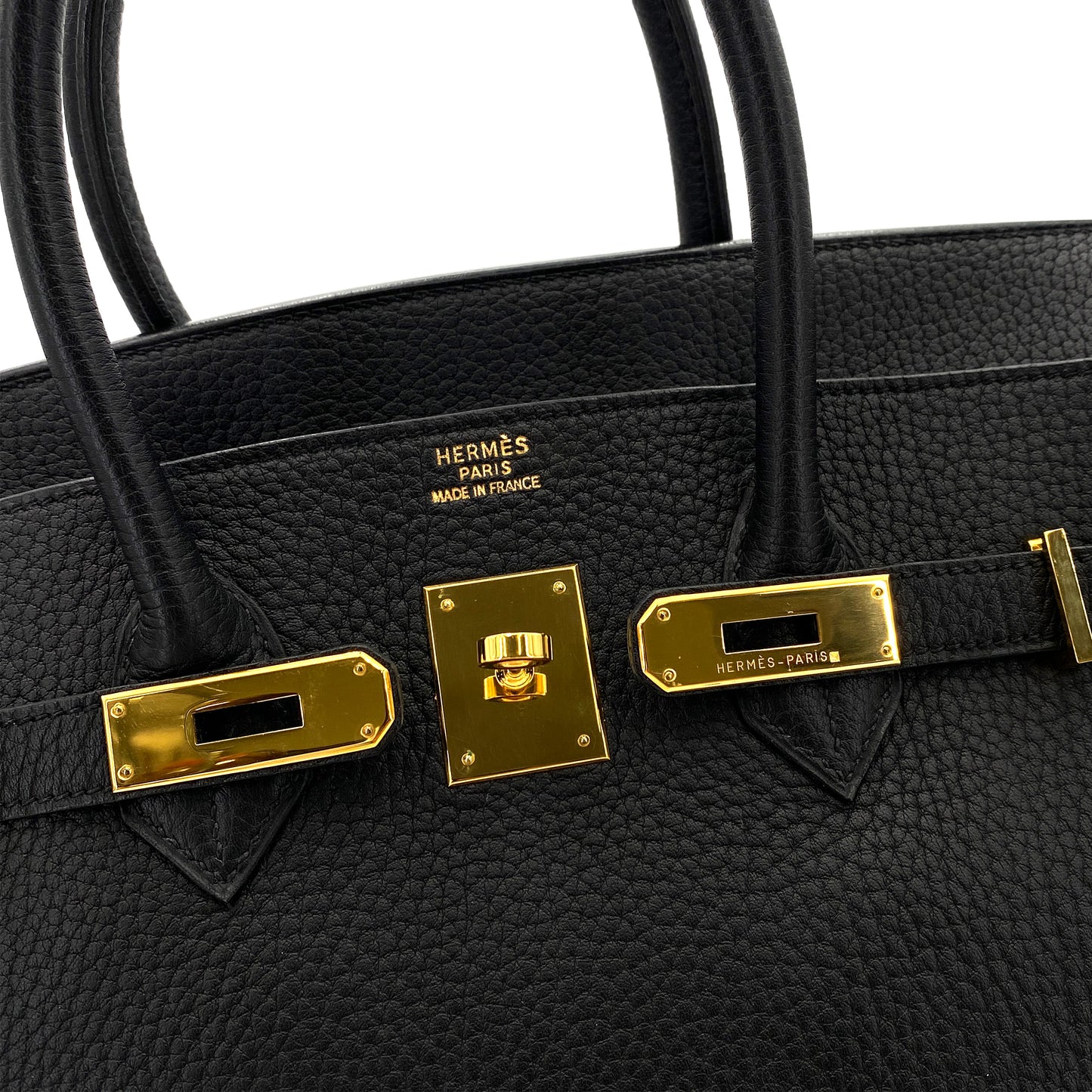HERMES BIRKIN 35 BLACK FJORD HAND BAG □D 90247400