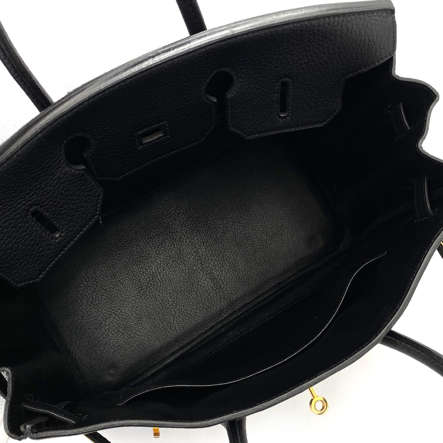 HERMES BIRKIN 35 BLACK FJORD HAND BAG □D 90247400