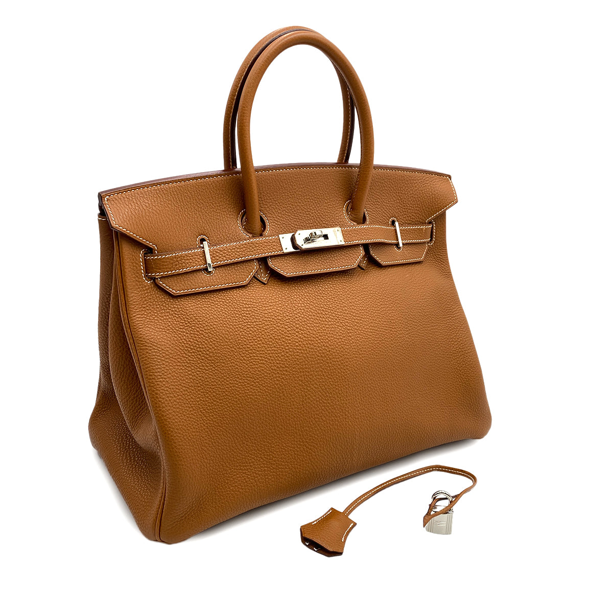 HERMES BIRKIN 35 GOLD TOGO HAND BAG □H SHW 90247401