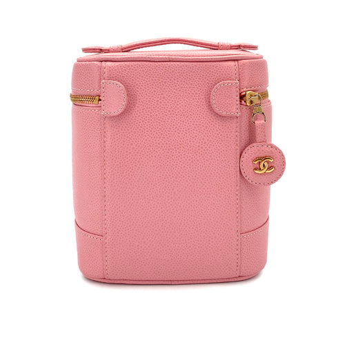 CHANEL VINTAGE VANITY HAND BAG PINK CAVIAR SKIN 90247402 - PURPOSE