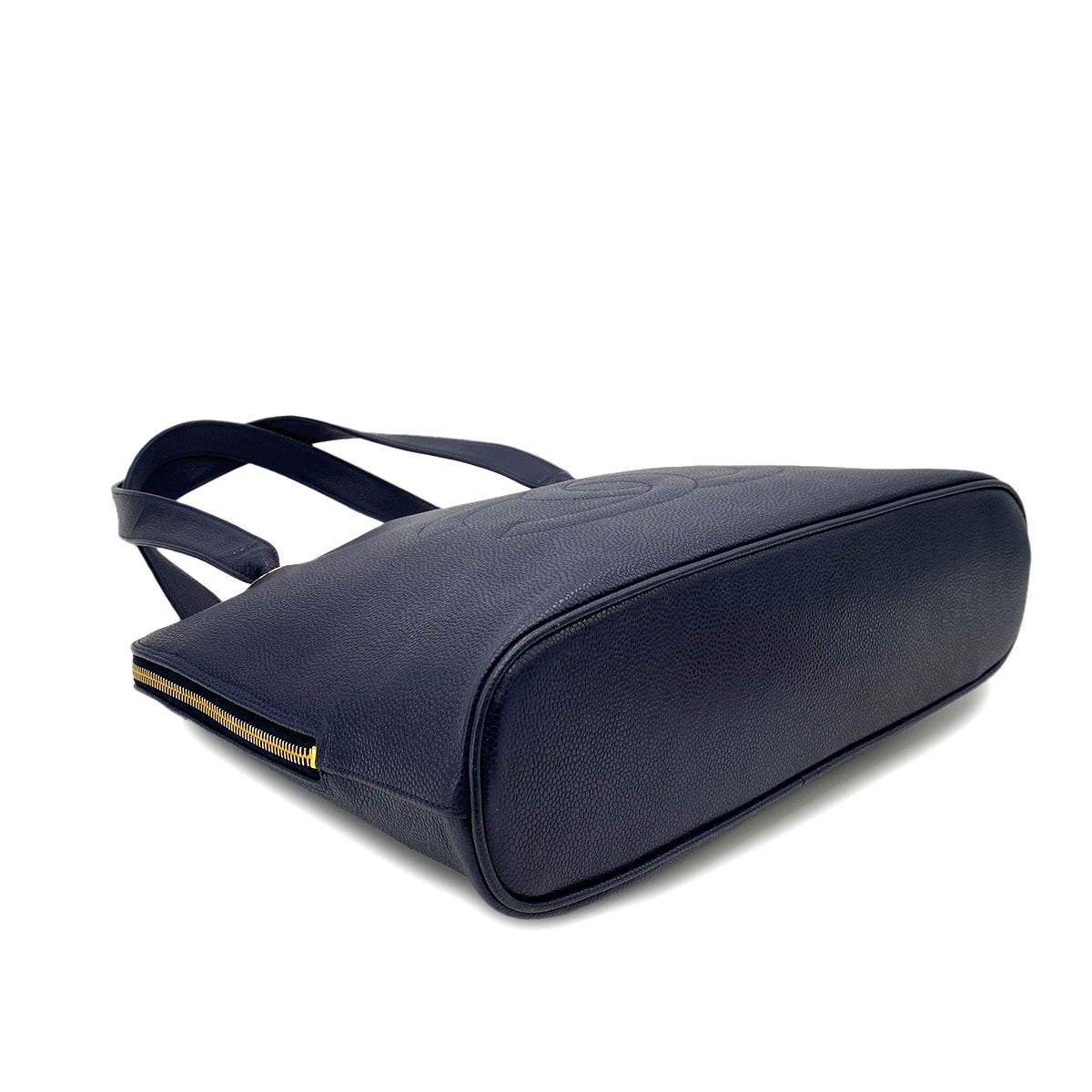 CHANEL VINTAGE TOTE BAG NAVY CAVIAR SKIN 90247405