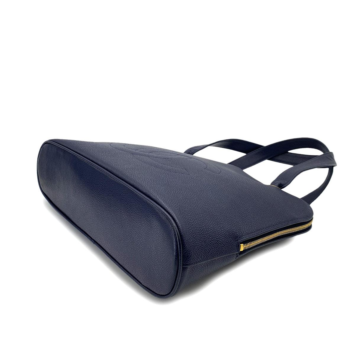 CHANEL VINTAGE TOTE BAG NAVY CAVIAR SKIN 90247405