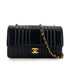 CHANEL VINTAGE MADEMOISELLE CHAIN SHOULDER BAG BLACK LAMB SKIN 90247412 - PURPOSE