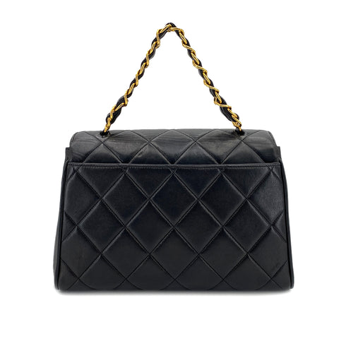 CHANEL VINTAGE MATELASSE CHAIN HAND BAG BLACK LAMB SKIN 90247999 - PURPOSE
