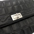 CHANEL VINTAGE 2.55 CHOCOLATE BAR CHAIN SHOULDER BAG BLACK LAMB SKIN 90248358 - PURPOSE