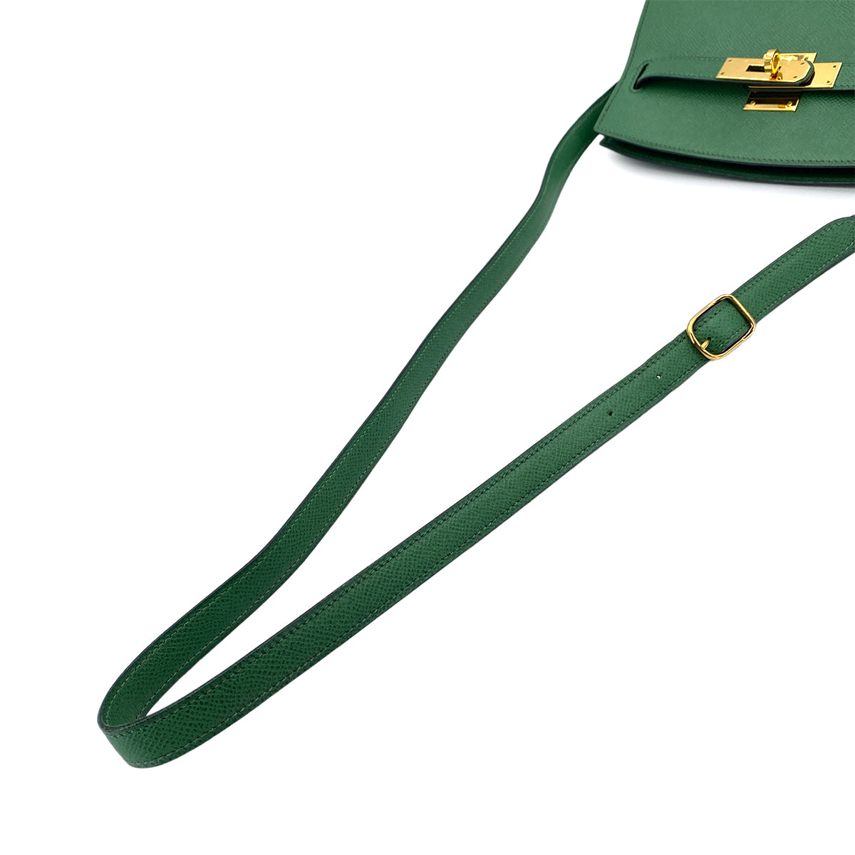 HERMES KELLY SPORTS MM GREEN TYPE COUCHEVEL SHOULDER BAG 〇W 90248808