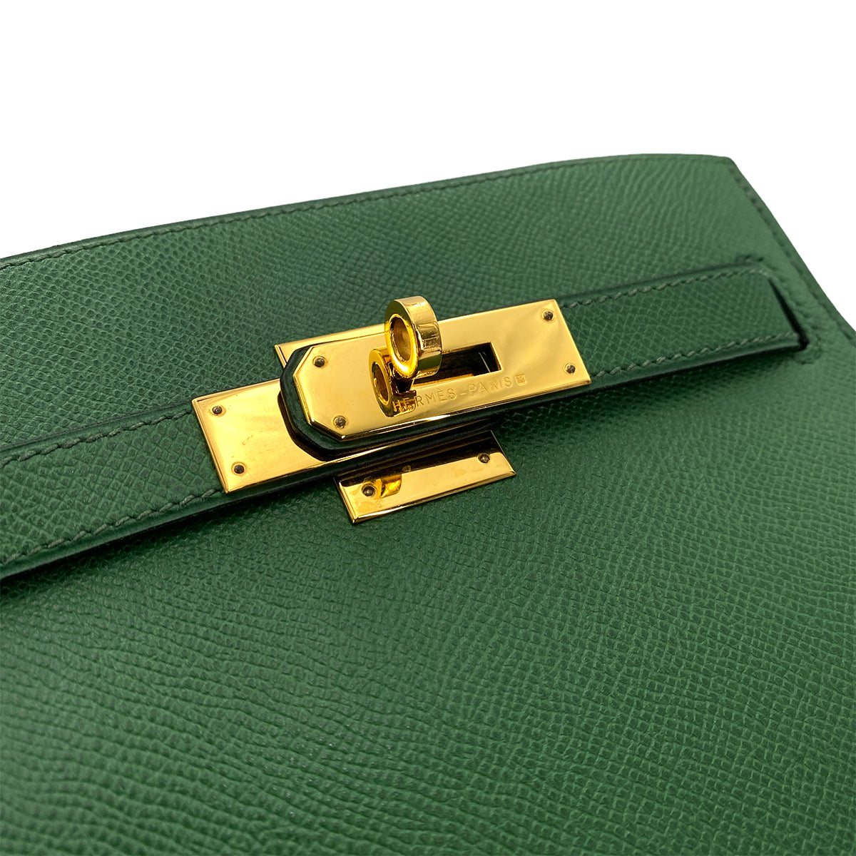 HERMES KELLY SPORTS MM GREEN TYPE COUCHEVEL SHOULDER BAG 〇W 90248808