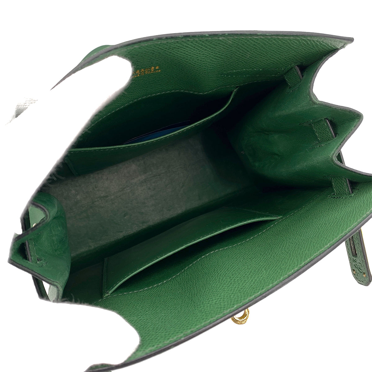HERMES KELLY SPORTS MM GREEN TYPE COUCHEVEL SHOULDER BAG 〇W 90248808