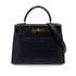 HERMES KELLY 28 SELLIER BLACK ARDENNES HAND SHOULDER BAG V 90248809 - PURPOSE