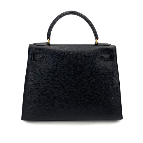 HERMES KELLY 28 SELLIER BLACK ARDENNES HAND SHOULDER BAG V 90248809 - PURPOSE