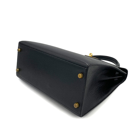 HERMES KELLY 28 SELLIER BLACK ARDENNES HAND SHOULDER BAG V 90248809 - PURPOSE
