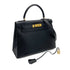 HERMES KELLY 28 SELLIER BLACK ARDENNES HAND SHOULDER BAG V 90248809 - PURPOSE