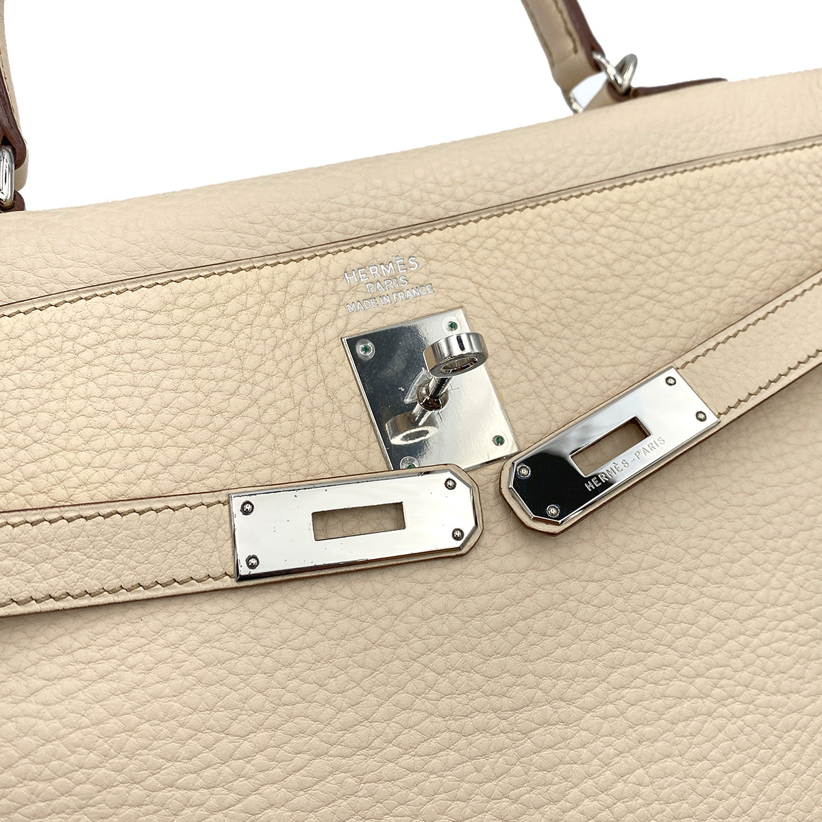 HERMES KELLY 35 RETOURNE PARCHEMIN TAURILLON CLEMENCE HANDSHOULDER BAG □E SHW 90248818