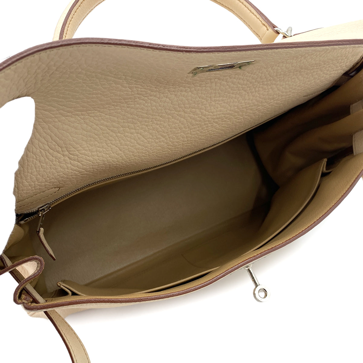 HERMES KELLY 35 RETOURNE PARCHEMIN TAURILLON CLEMENCE HANDSHOULDER BAG □E SHW 90248818