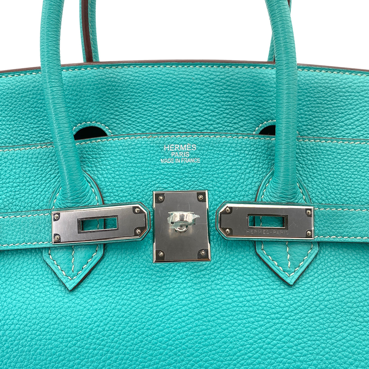 HERMES BIRKIN 35 LAGON TAURILLON CLEMENCE HAND BAG □L SHW 90248825