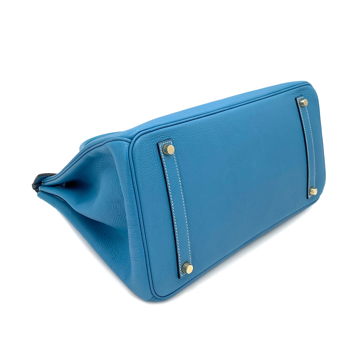 HERMES BIRKIN 35 BLUE JEAN TOGO HAND BAG □F GHW 90248826