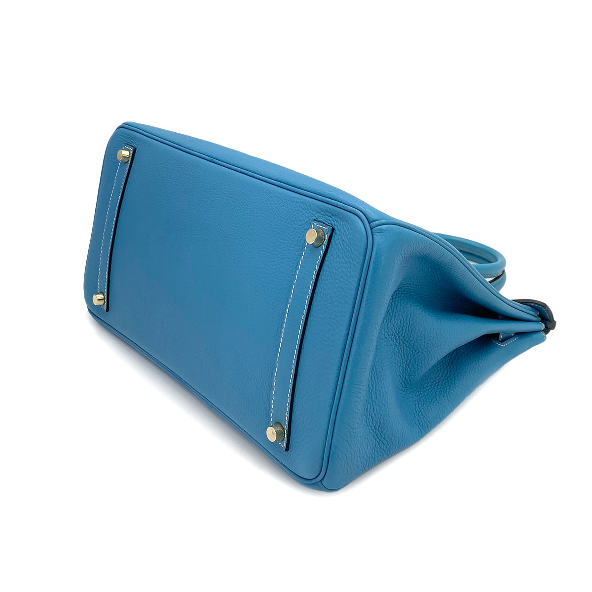 HERMES BIRKIN 35 BLUE JEAN TOGO HAND BAG □F GHW 90248826
