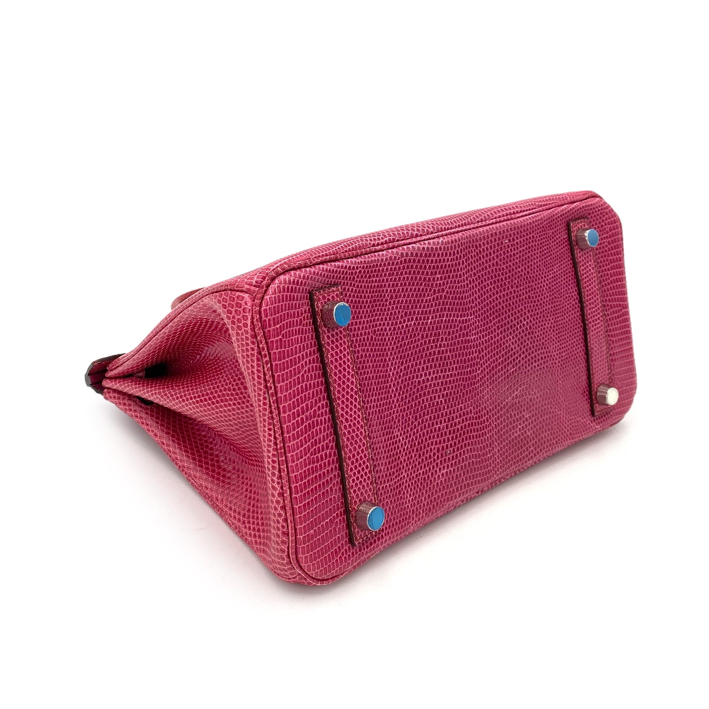 HERMES BIRKIN 25 FUSCHIA PINK LIZARD HAND BAG □L SHW 90248833