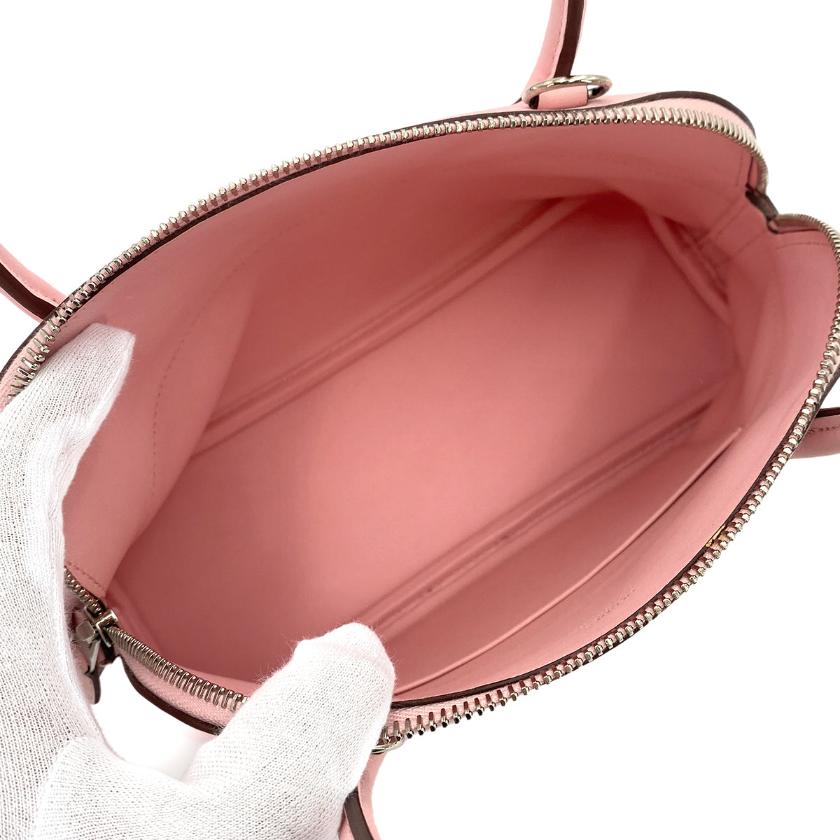 HERMES BOLIDE 27 ROSE SAKURA VEAU SWIFT HAND SHOULDER BAG X 90249017