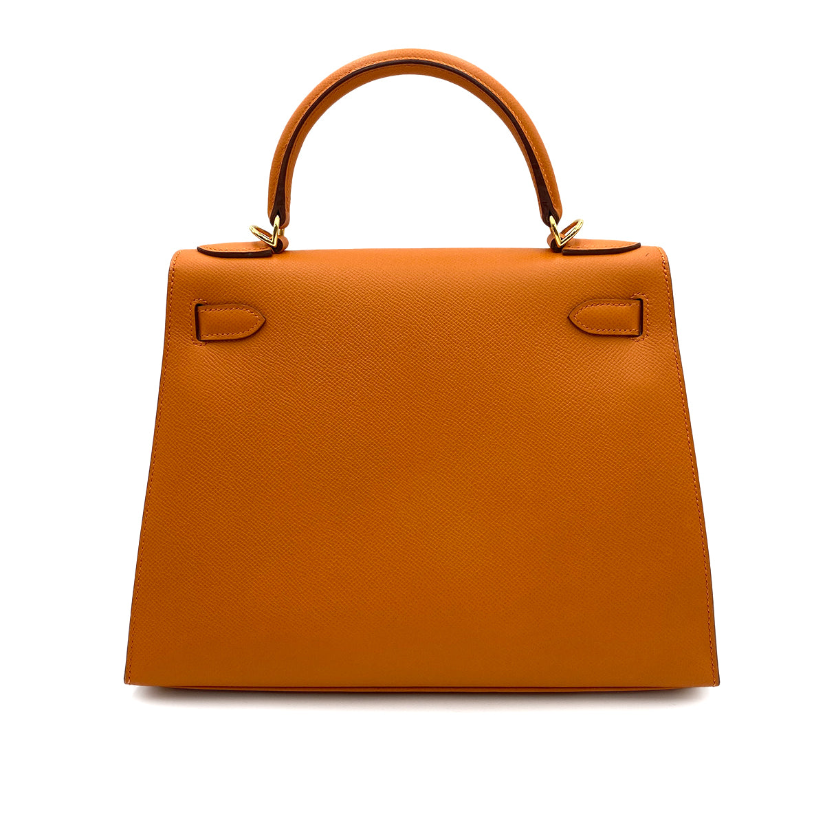 HERMES KELLY 28 SELLIER ORANGE EPSOM HAND SHOULDER BAG □M 90249019