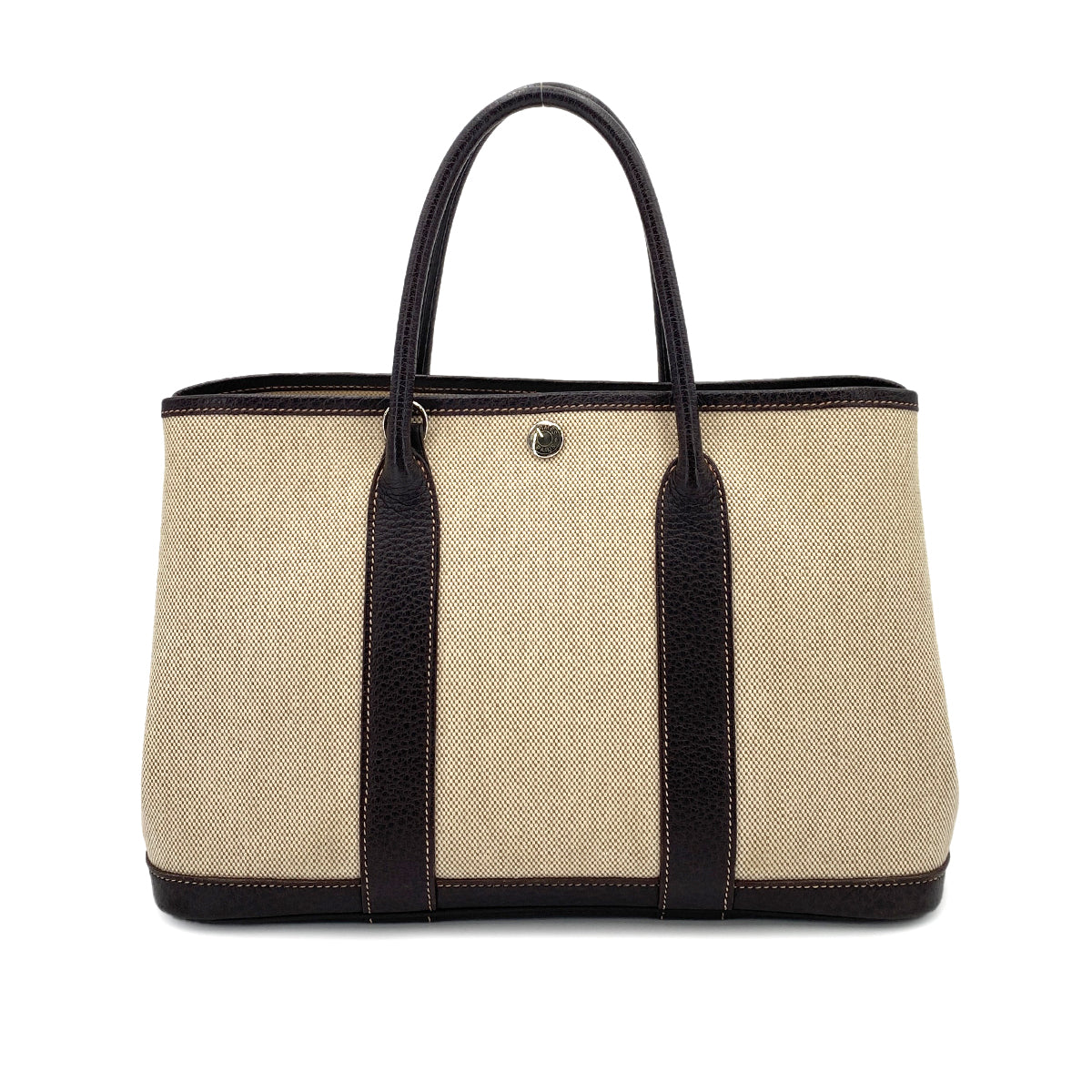 HERMES GARDEN PARTY TPM MARON TOILE H TOTE SHOULDER BAG □I 90249021