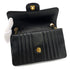 CHANEL VINTAGE MADEMOISELLE CHAIN SHOULDER BAG BLACK LAMB SKIN 90249030