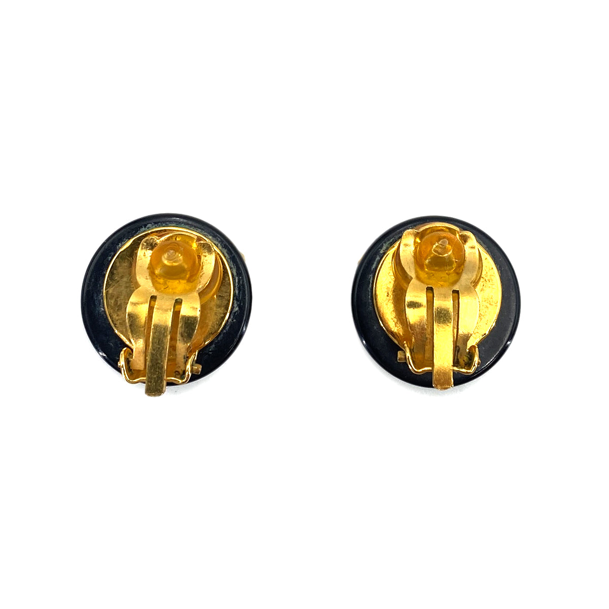 CHANEL VINTAGE EARRINGS ROUND COCOMARK ACCESSORY 96C 90249045