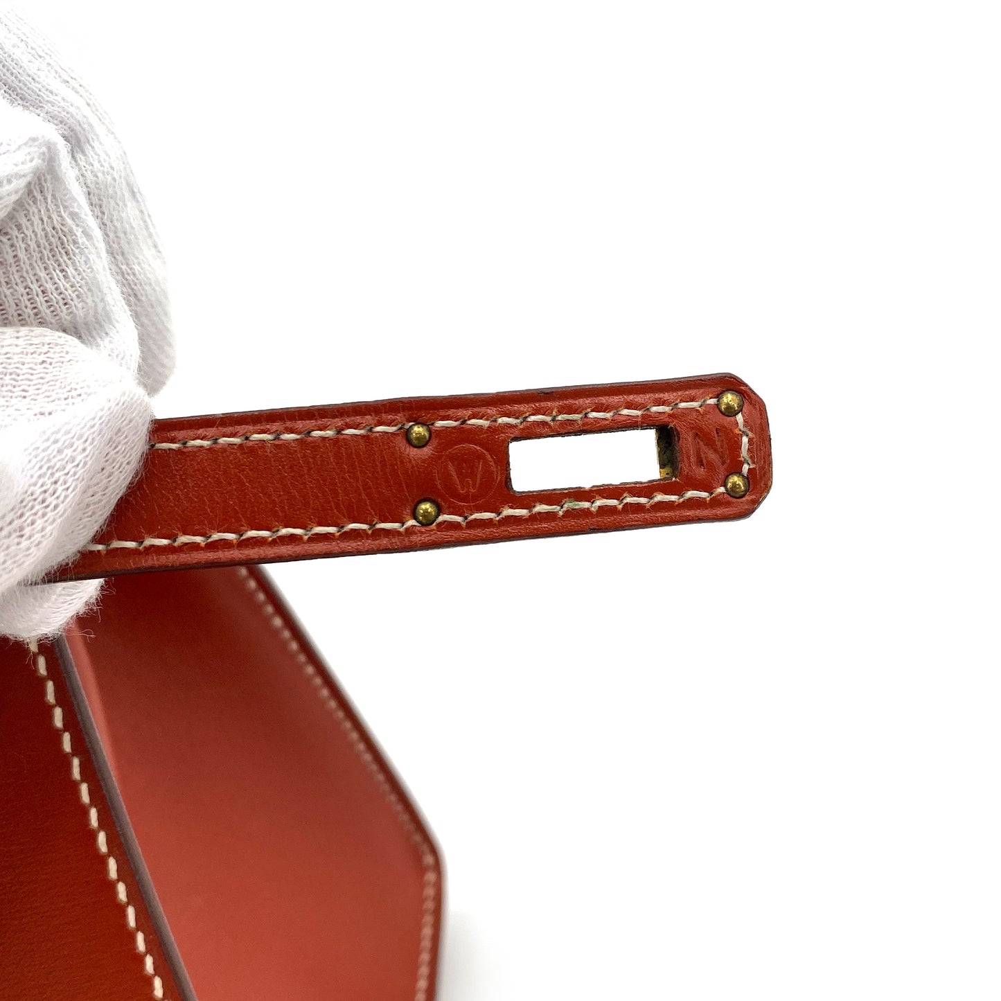 HERMES MINI KELLY 20 BRICK BOXCALF HAND SHOULDER BAG 〇W 90249068