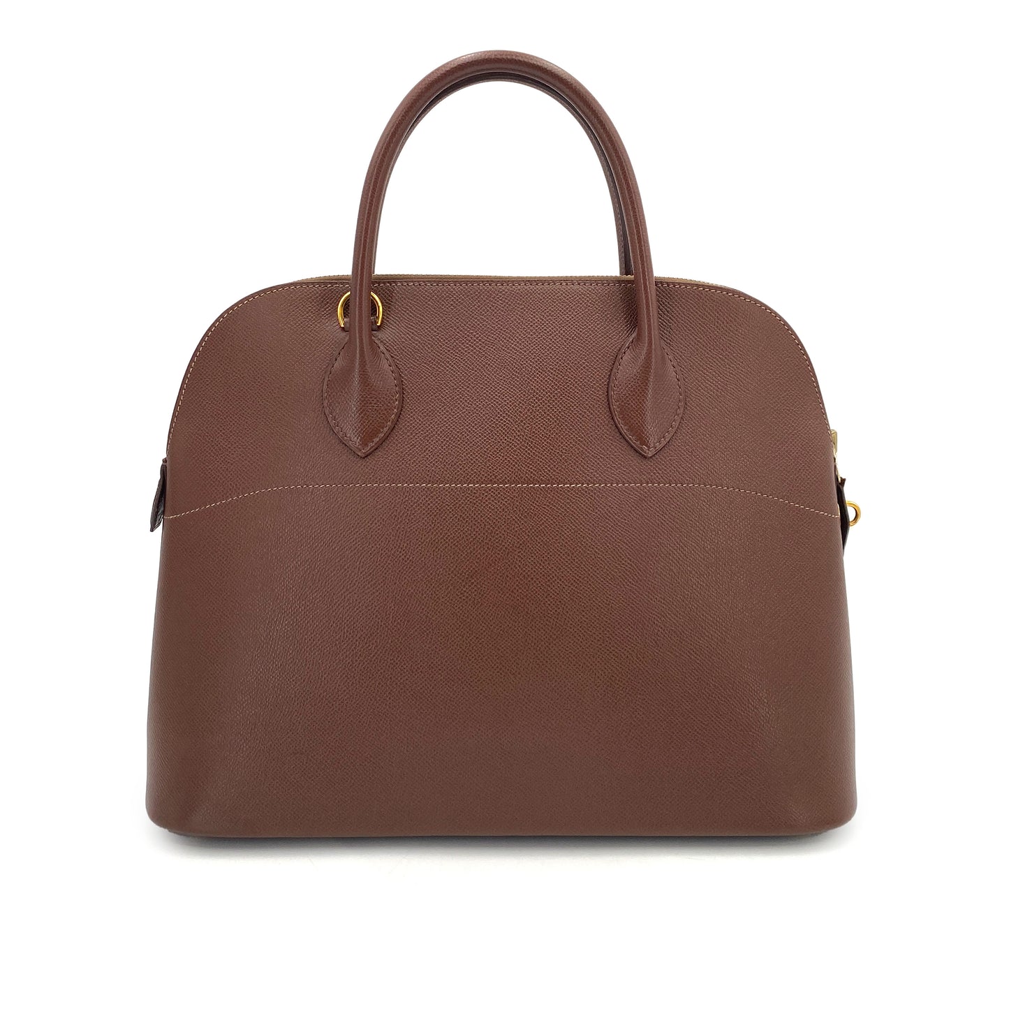 HERMES BOLIDE 35 HAVANE COUCHEVEL HAND SHOULDER BAG □C 90249470